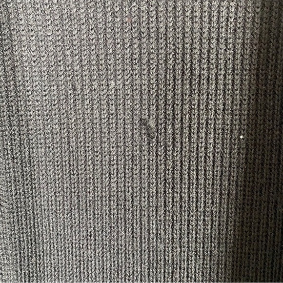 Eileen Fisher Black & Gray Knit Open Front Cardigan Sweater - Picture 5 of 7